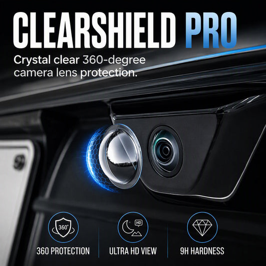 🚗50% OFF NOW! Clear HD Car Camera Protective Cover – 9H Hardness 360° Lens Protector, Ultra HD View No Image Distortion, Protects Vehicle 360-Degree Camera Lens from Scratches Dust Debris