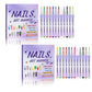💅50% OFF NOW! 12 Colors DIY Nail Art Marker Pen Set – Water-Based Quick Dry Nail Drawing Pens, Solid Color Nail Art Markers for Nail DIY Painting & Nail Decorations