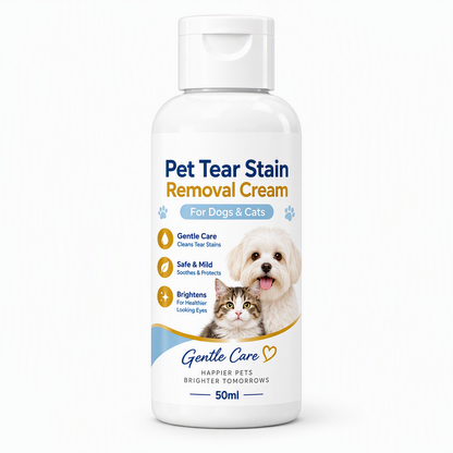 🐾50% OFF NOW! Pet Tear Stain Remover Cream – Gentle Botanical Eye Cleansing Cream, Safe Mild Formula for Dogs & Cats, Remove Tear Marks & Brighten Pet Eye Area