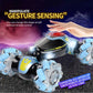 🚗50% OFF NOW! Gesture & Remote Control Transform Stunt RC Car – Dual Mode Hand Controlled RC Stunt Car with LED Lights, 360° Rotation Off-Road Toy Car for Kids