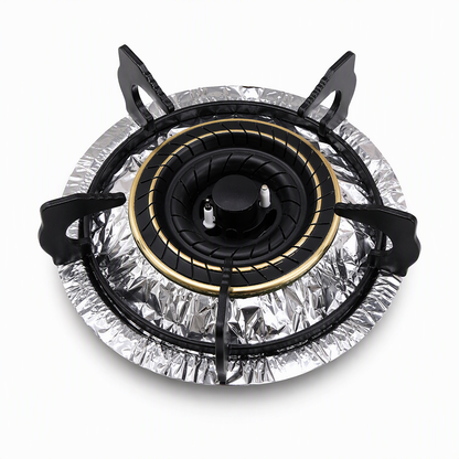 🔥50% OFF NOW! Gas Stove Aluminum Foil Oil-proof Pads, Disposable Stove Burner Liners, Round Oil Resistant Protector Mats for Kitchen Gas Cooktop Cleaning