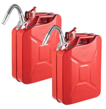 ⛽50% OFF NOW! Stainless Steel Jerrycan with Pouring Spout – Heavy-Duty Portable Fuel Can for Off-Road, Emergency & Outdoor Use