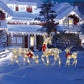 🦌50% OFF NOW! 3-Piece LED Christmas Reindeer Family Set, Lighted Rattan Woven Deer Decor with Warm White Lights & Red Bows, Indoor Outdoor Xmas Holiday Decoration
