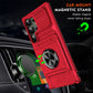 📱50% OFF NOW! Samsung Card Holder Phone Case, Heavy Duty Shockproof Case with Magnetic Ring Stand & Camera Slide Cover for Samsung Galaxy