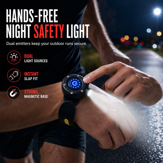 ⌚50% OFF NOW! Multifunctional Wrist Safety Light – Hands-Free Dual LED Wrist Lamp with Magnetic Base for Night Running, Cycling & Outdoor Work