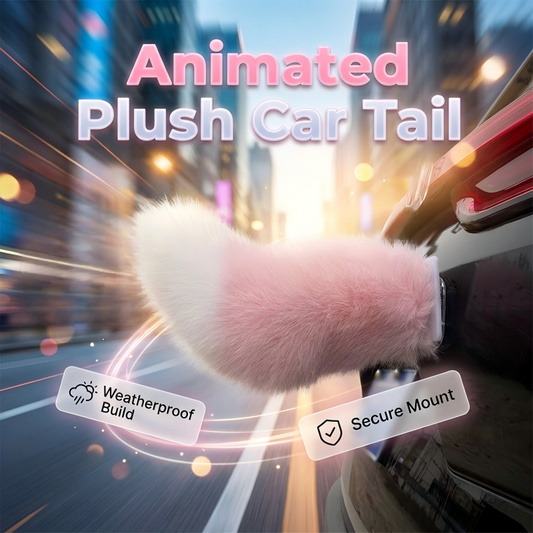 🚗50% OFF NOW! Remote Control Electric Car Tail – Animated Plush Car Tail Decoration, Weatherproof Moving Plush Tail with Secure Mount for Vehicle Exterior