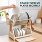 🍽️💧50% OFF NOW! Multi-Layer Steel Dish Drying Rack – 2-Tier Vertical Dish Storage with Drip Tray & Utensil Holder, Tool-Free Assembly for Kitchen Countertop