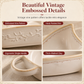 🥣✨50% OFF NOW! Retro Ceramic Divided Baking Dish – Vintage Embossed Divided Serving Bowl with Handle, Heat Resistant for Chips & Dip, Party Serving Platter for Snacks & Appetizers