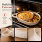 🥣✨50% OFF NOW! Retro Ceramic Divided Baking Dish – Vintage Embossed Divided Serving Bowl with Handle, Heat Resistant for Chips & Dip, Party Serving Platter for Snacks & Appetizers