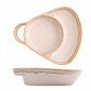 🥣✨50% OFF NOW! Retro Ceramic Divided Baking Dish – Vintage Embossed Divided Serving Bowl with Handle, Heat Resistant for Chips & Dip, Party Serving Platter for Snacks & Appetizers