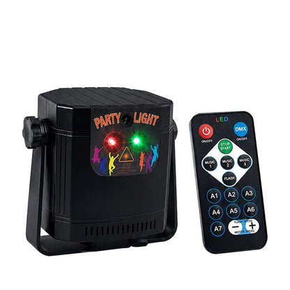🎉50% OFF NOW! Portable Rechargeable Party Laser Light with Remote Control, Sound Activated RGB Stage Disco Light for Home Party, Birthday & Club Decor
