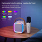 🎤50% OFF NOW! Mini Karaoke Machine for Kids with Wireless Microphones, Portable Bluetooth Speaker with Dynamic RGB Dancing LED Lights, Home Karaoke Set for Party, Birthday & Family Gathering