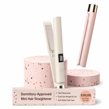 🔥50% OFF NOW! Mini Ceramic Travel Hair Straightener – Slim Plate Portable Flat Iron, Precise Styling for Short Hair, Bangs & Hair Roots