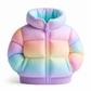 ✏️50% OFF NOW! Cute Puffer Coat 3D Pen Holder – Rainbow Gradient Jacket Shape Desk Organizer, Creative Stationery Storage Pot for Office & Home Desktop Decor