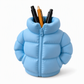 ✏️50% OFF NOW! Cute Puffer Coat 3D Pen Holder – Rainbow Gradient Jacket Shape Desk Organizer, Creative Stationery Storage Pot for Office & Home Desktop Decor