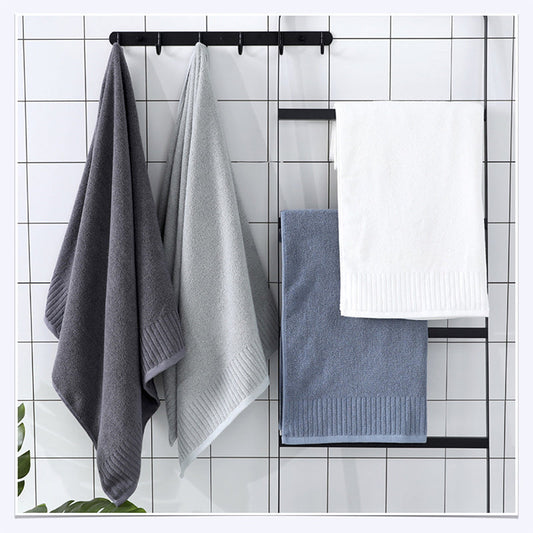🧼🛁50% OFF NOW! Soft and Absorbent Cotton Towel with Dobby Border – Premium Cotton Bath Towel, Quick Dry, Skin-Friendly for Bathroom, Spa & Hotel