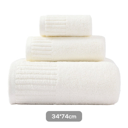 🧼🛁50% OFF NOW! Soft and Absorbent Cotton Towel with Dobby Border – Premium Cotton Bath Towel, Quick Dry, Skin-Friendly for Bathroom, Spa & Hotel