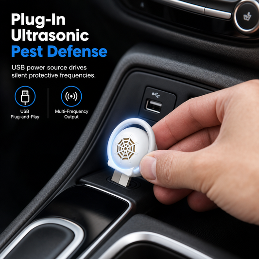 🕷️50% OFF NOW! Portable USB Ultrasonic Pest Repeller – Plug-in Silent Pest Defense Device, Multi-Frequency USB Pest Deterrent for Car, Closet & Small Indoor Spaces