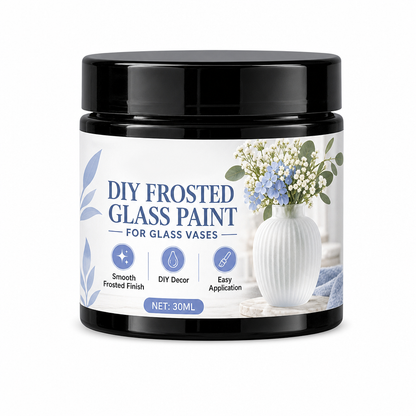🔥50% OFF NOW! DIY Frosted Glass Paint for Glass Vases – Translucent Matte Glass Coating, Streak-Free Frost Effect Paint for DIY Glassware Home Decor Craft