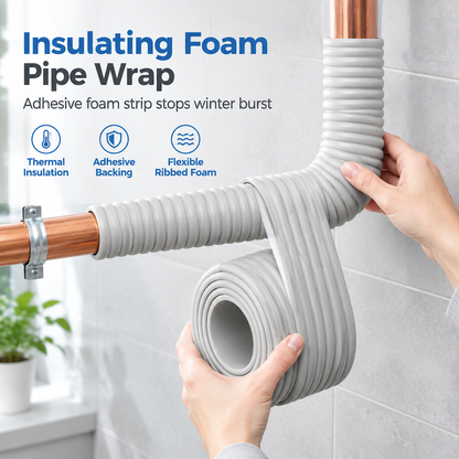 ❄️50% OFF NOW! Adhesive Foam Pipe Insulation Wrap – Flexible Anti-Freeze Thermal Pipe Sleeve, Winter Burst Protection for Water Pipes & Solar Pipes