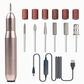 💅50% OFF NOW! Portable USB Electric Nail Drill Pen – Salon-Grade Manicure Pedicure Machine, 20000 RPM Nail File Kit with 6 Metal Bits for Shaping, Buffing & Cuticle Care