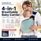 👶50% OFF NOW! 4‑In‑1 Lightweight Baby Carrier, Breathable Ergonomic Infant Sling, Hands‑Free Adjustable Baby Wrap for 0‑36 Months, Front & Back Carry for Newborn & Toddler