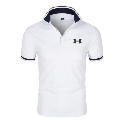 👕50% OFF NOW! Summer Men's Basic Sporty Short‑Sleeve Polo Shirt‑Breathable Quick‑Dry Loose‑Fit Dry‑Fit Tee, Graphic Workout Top for Gym Training, Casual Daily Multi‑Color Fitness T‑Shirt